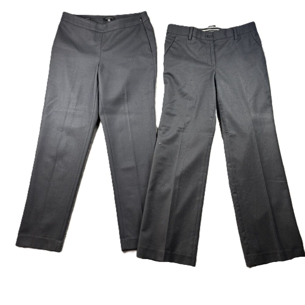 Talbots Women Dress Pants Lot of 2 Heritage Windsor Wool Black Size 4 4P L154
